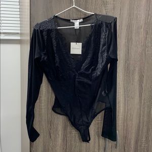 black mesh bodysuit